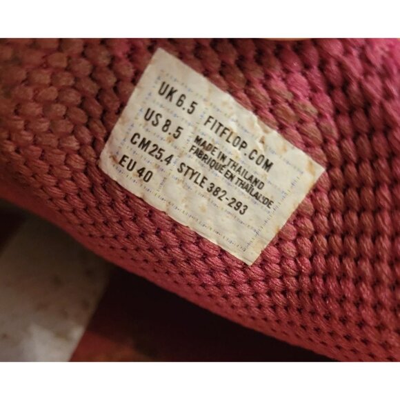 Fitflop Biomimetix Sunny Canvas Loafers Rio Pink Shoes 8.5 Comfort Red - Picture 6 of 9